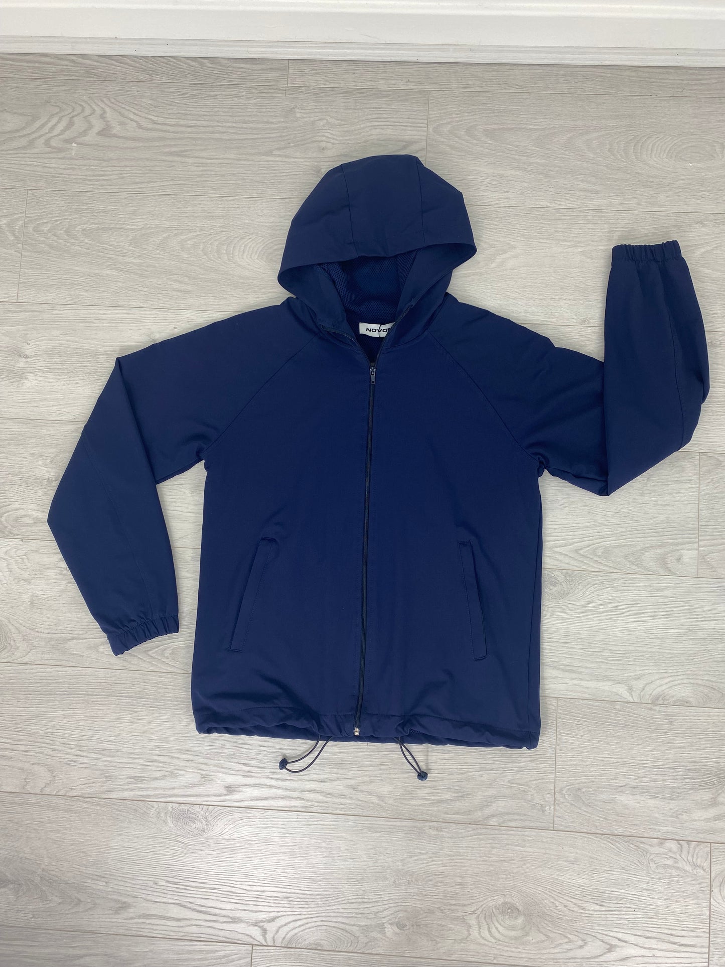 Navy Hooded Wind cheater Jacket